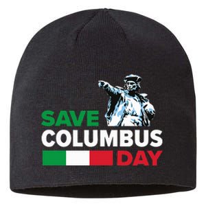 Save Columbus Day Italian Pride Sustainable Beanie