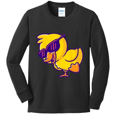 Sunglasses Cute Ducky Shower Lovers Baby Toys Rubber Duck Kids Long Sleeve Shirt
