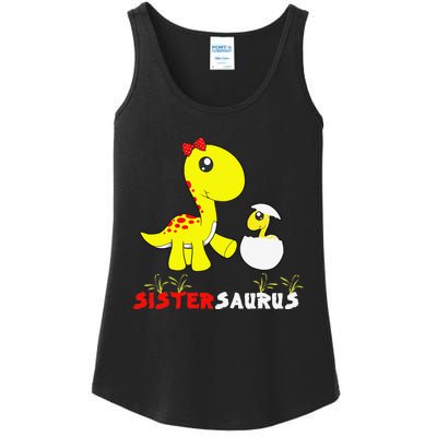 Sistersaurus Cute Dinosaur Sister Saurus Family Matching Ladies Essential Tank