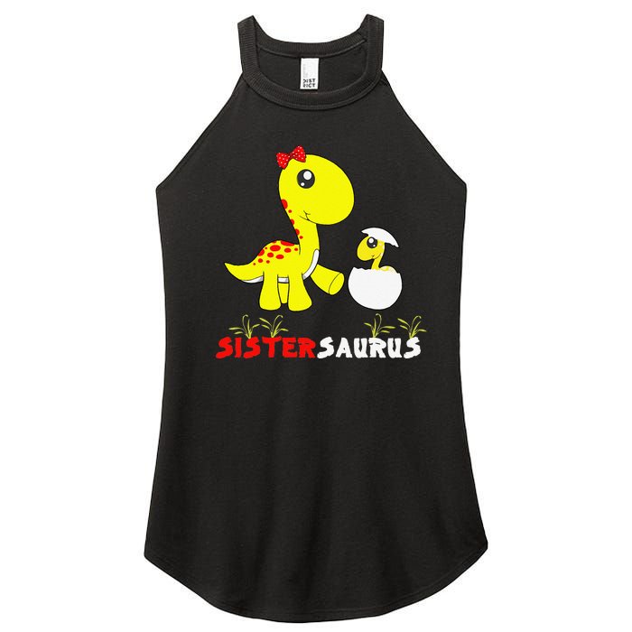 Sistersaurus Cute Dinosaur Sister Saurus Family Matching Women’s Perfect Tri Rocker Tank