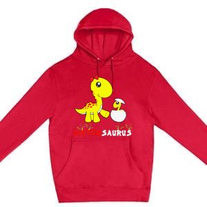 Sistersaurus Cute Dinosaur Sister Saurus Family Matching Premium Pullover Hoodie