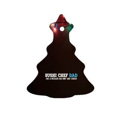 Sushi Chef Dad Gift Ceramic Tree Ornament