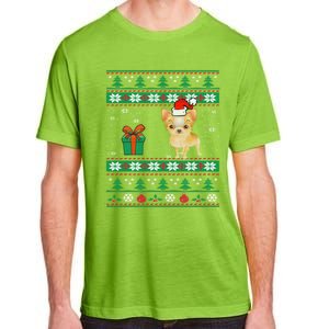 Santa Chihuahua Dog Holiday Ugly Christmas Graphic Gift Meaningful Gift Adult ChromaSoft Performance T-Shirt