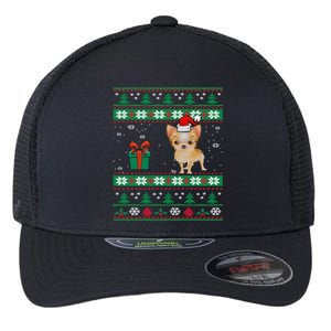 Santa Chihuahua Dog Holiday Ugly Christmas Graphic Gift Meaningful Gift Flexfit Unipanel Trucker Cap