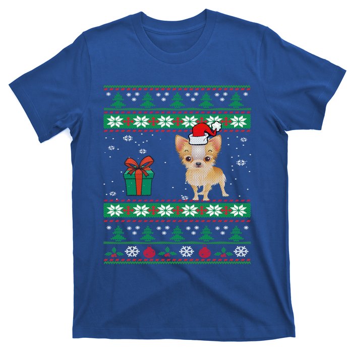 Santa Chihuahua Dog Holiday Ugly Christmas Graphic Gift Meaningful Gift T-Shirt