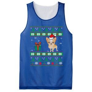 Santa Chihuahua Dog Holiday Ugly Christmas Graphic Gift Meaningful Gift Mesh Reversible Basketball Jersey Tank