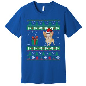 Santa Chihuahua Dog Holiday Ugly Christmas Graphic Gift Meaningful Gift Premium T-Shirt