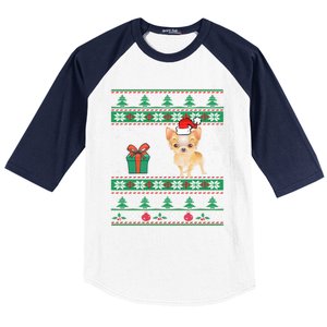 Santa Chihuahua Dog Holiday Ugly Christmas Graphic Gift Meaningful Gift Baseball Sleeve Shirt