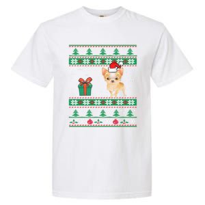 Santa Chihuahua Dog Holiday Ugly Christmas Graphic Gift Meaningful Gift Garment-Dyed Heavyweight T-Shirt