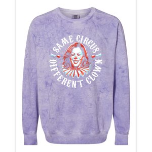 Same Circus Different Clown Anti Kamala 2024 Colorblast Crewneck Sweatshirt