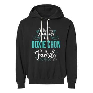 S Cute Doxie Chon Design Family Dog Gift For Vneck Garment-Dyed Fleece Hoodie