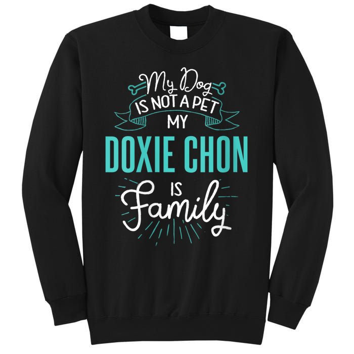 S Cute Doxie Chon Design Family Dog Gift For Vneck Sweatshirt