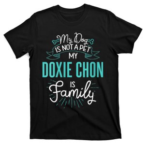 S Cute Doxie Chon Design Family Dog Gift For Vneck T-Shirt