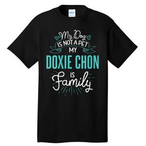 S Cute Doxie Chon Design Family Dog Gift For Vneck Tall T-Shirt