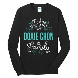 S Cute Doxie Chon Design Family Dog Gift For Vneck Tall Long Sleeve T-Shirt