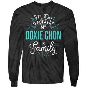 S Cute Doxie Chon Design Family Dog Gift For Vneck Tie-Dye Long Sleeve Shirt