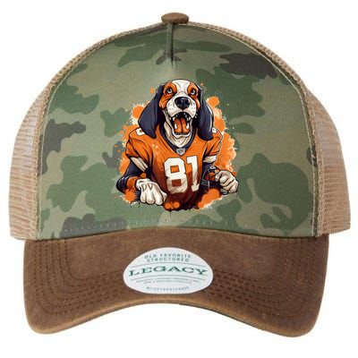 Smokey Coonhound Dog Tennessee Orange Football Game Day Legacy Tie Dye Trucker Hat