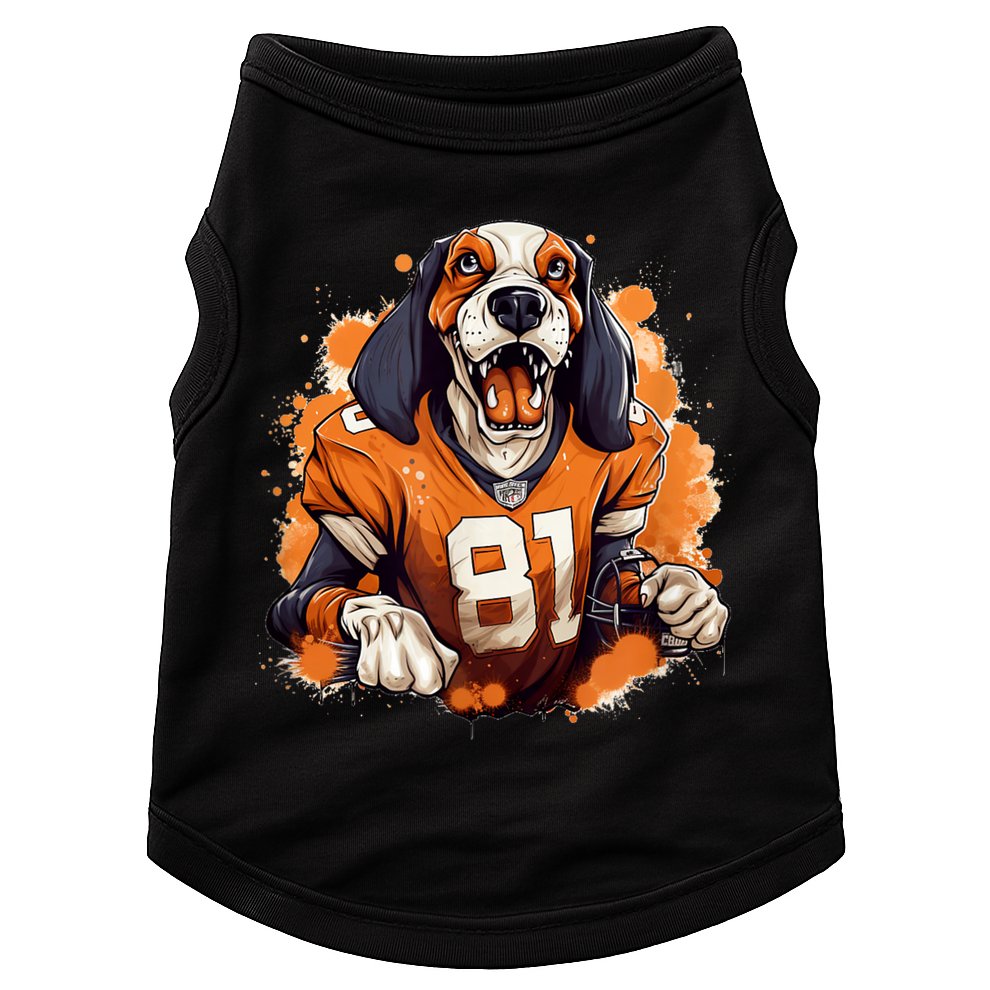 Smokey Coonhound Dog Tennessee Orange Football Game Day Doggie Tank