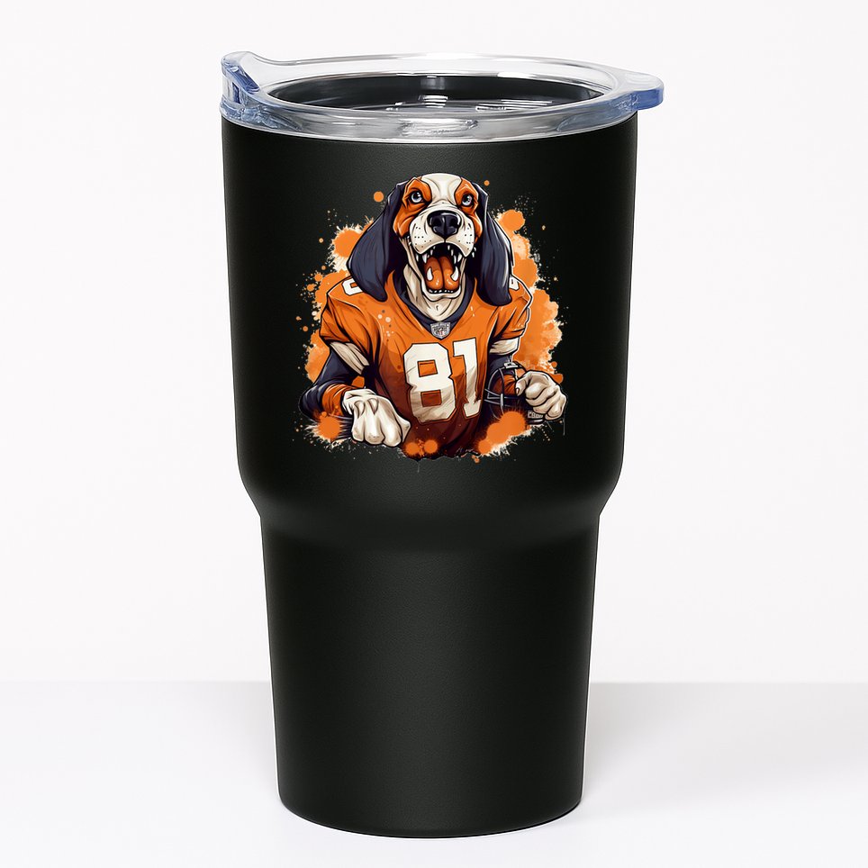 Smokey Coonhound Dog Tennessee Orange Football Game Day Tumbler