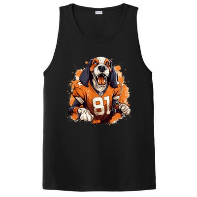 Smokey Coonhound Dog Tennessee Orange Football Game Day PosiCharge Competitor Tank