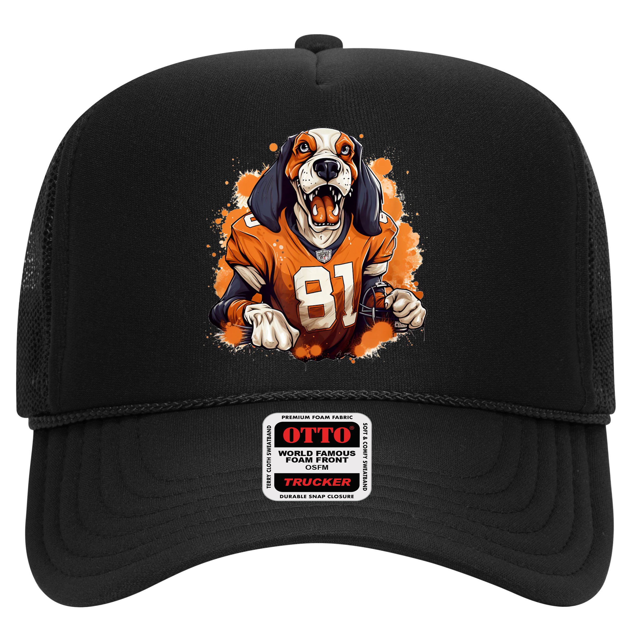 Smokey Coonhound Dog Tennessee Orange Football Game Day Hat