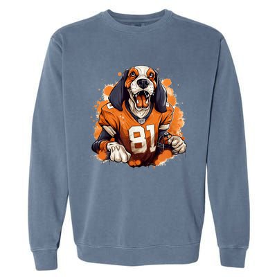 Smokey Coonhound Dog Tennessee Orange Football Game Day Garment-Dyed Sweatshirt