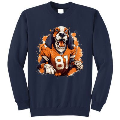 Smokey Coonhound Dog Tennessee Orange Football Game Day Tall Sweatshirt