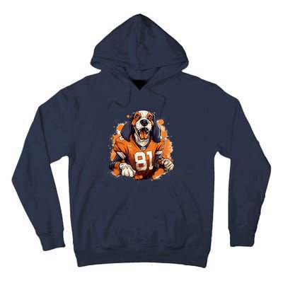 Smokey Coonhound Dog Tennessee Orange Football Game Day Tall Hoodie