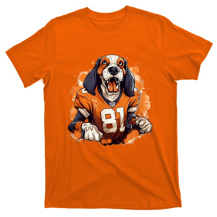 Smokey Coonhound Dog Tennessee Orange Football Game Day T-Shirt