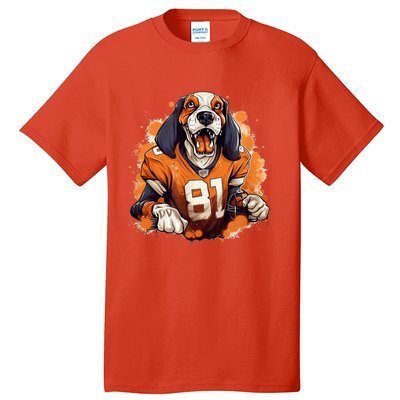 Smokey Coonhound Dog Tennessee Orange Football Game Day Tall T-Shirt