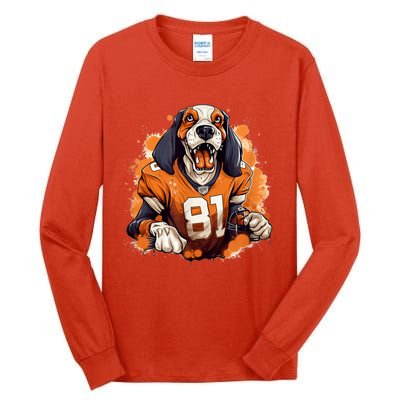 Smokey Coonhound Dog Tennessee Orange Football Game Day Tall Long Sleeve T-Shirt