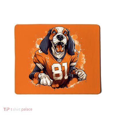 Smokey Coonhound Dog Tennessee Orange Football Game Day Mousepad