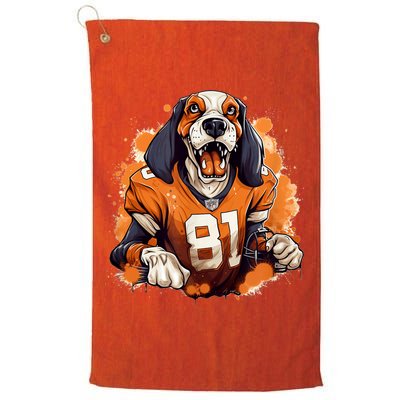 Smokey Coonhound Dog Tennessee Orange Football Game Day Golf Towel
