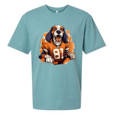 Smokey Coonhound Dog Tennessee Orange Football Game Day Sueded Cloud Jersey T-Shirt