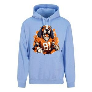 Smokey Coonhound Dog Tennessee Orange Football Game Day Unisex Surf Hoodie