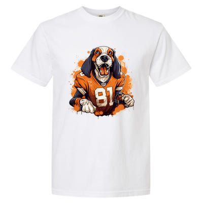 Smokey Coonhound Dog Tennessee Orange Football Game Day Garment-Dyed Heavyweight T-Shirt