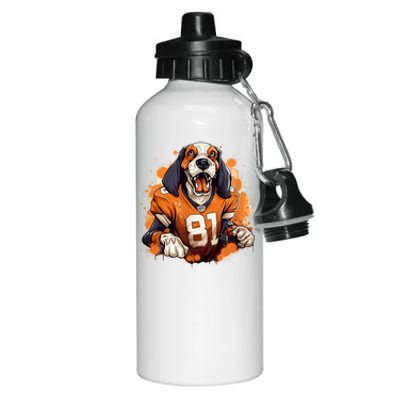 Smokey Coonhound Dog Tennessee Orange Football Game Day Aluminum Water Bottle