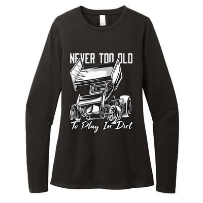 SPRINT CAR DIRT TRACK RACING Play In Dirt Womens CVC Long Sleeve Shirt