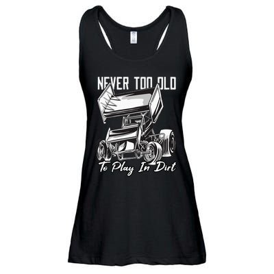 SPRINT CAR DIRT TRACK RACING Play In Dirt Ladies Essential Flowy Tank