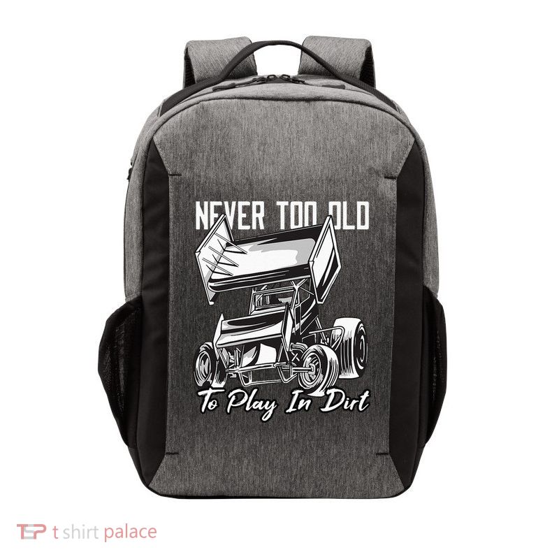 SPRINT CAR DIRT TRACK RACING Play In Dirt Vector Backpack