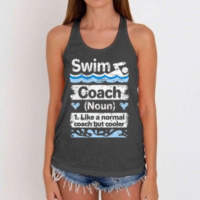 Swim Coach Definition Swimming Coach Women's Knotted Racerback Tank