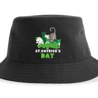 St Catricks Day Irish Cat Lover St Patricks Gift Sustainable Bucket Hat