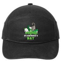 St Catricks Day Irish Cat Lover St Patricks Gift 7-Panel Snapback Hat