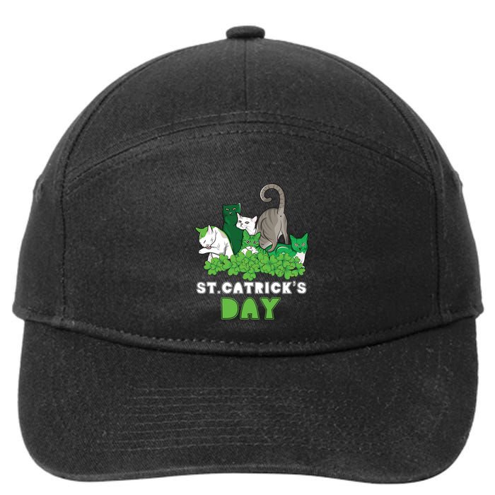 St Catricks Day Irish Cat Lover St Patricks Gift 7-Panel Snapback Hat