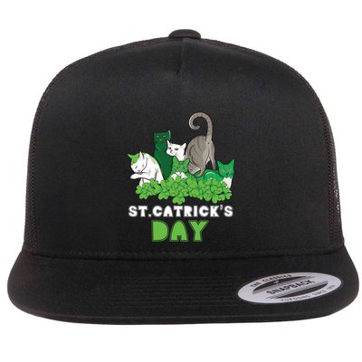 St Catricks Day Irish Cat Lover St Patricks Gift Flatbill Hat