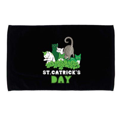 St Catricks Day Irish Cat Lover St Patricks Gift Microfiber Hand Towel