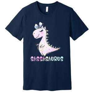 Sassasaurus Cute Dinosaur Funny Gifts Premium T-Shirt