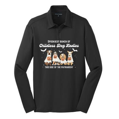 Spooky Childless Dog Ladies Comfort Colors Silk Touch Performance Long Sleeve Polo