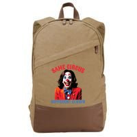 Same Circus Different Clown Funny Kamala Clown 2024 Cotton Canvas Backpack
