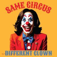 Same Circus Different Clown Funny Kamala Clown 2024 Sustainable Knit Beanie